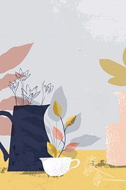 Mid Century Floral by Mad Dog Art