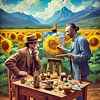 Dali and van Gogh by Digital Art Nederland