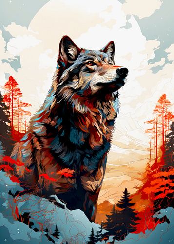Wolf dierenkunst #wolf