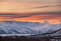 Lapland, pearly sunrise over Kilpisjärvi (Finland)