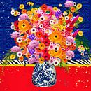 Fröhliche Blumenmalerei von Nicole Habets Miniaturansicht