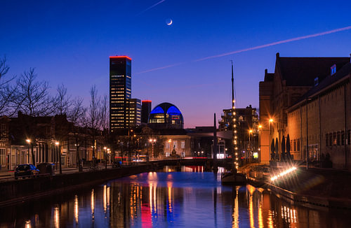 Leeuwarden after sunset.
