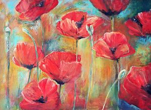 coquelicots dans le champ ( coquelicots dans le champ) peinture