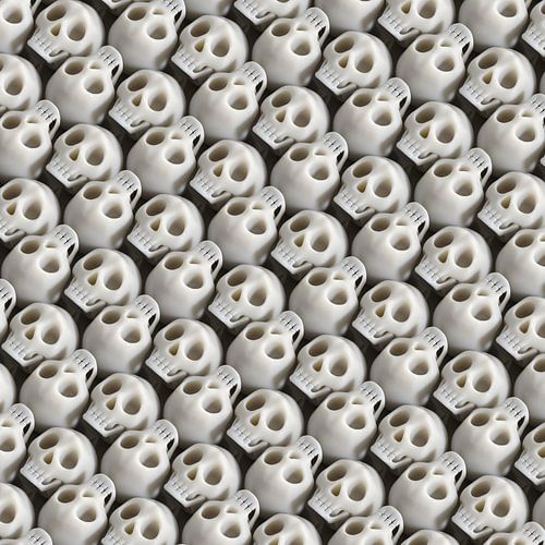 Muster aus lustigen Totenschädeln