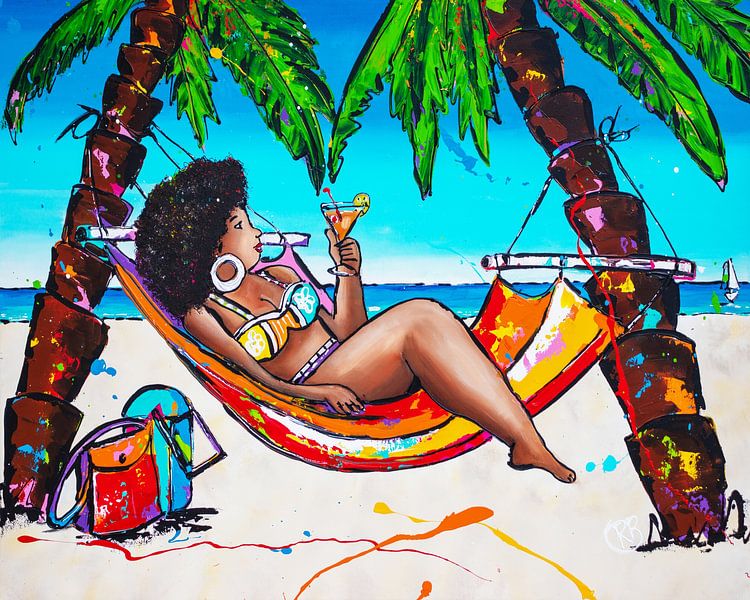 Pretty lady in the hammock by Happy Paintings / Renata Rolefes