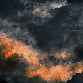 Storm abstraction painting by JBJart Justyna Jaszke