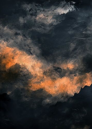 Peinture abstraite de la tempête
