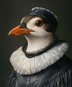 De Chic-geklede Eend: Een Kunstzinnige Ode aan Mode en Dieren van But First Framing