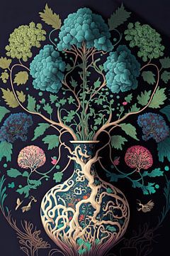 Yggdrasil levensboom illustratie van Vlindertuin