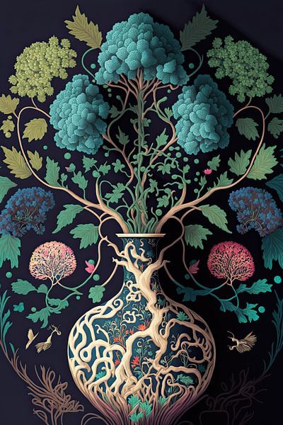 Yggdrasil levensboom illustratie van Vlindertuin Art