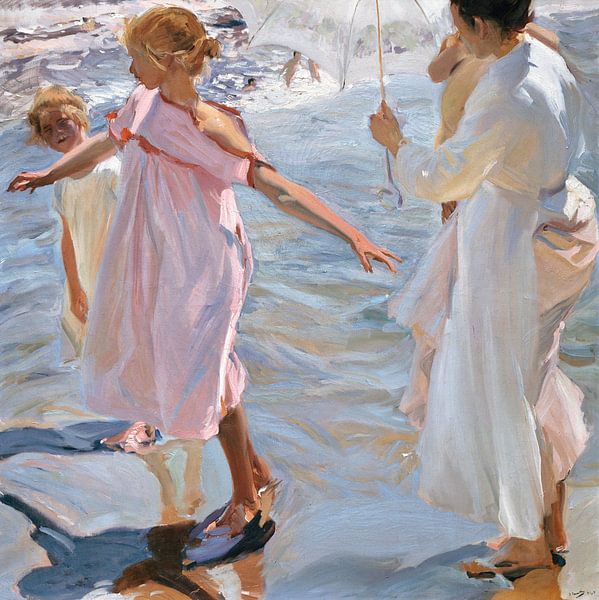 Le temps du bain, Valence, Joaquín Sorolla y Bastida par Des maîtres magistraux