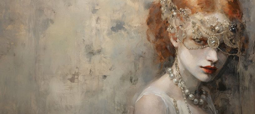 "Beauty in Secret" | "Portrait Erdtöne" von Blickfänger Gemälde
