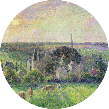 Camille Pissarro,De kerk en boerderij van Eragny
