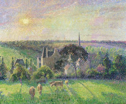 Camille Pissarro,De kerk en boerderij van Eragny