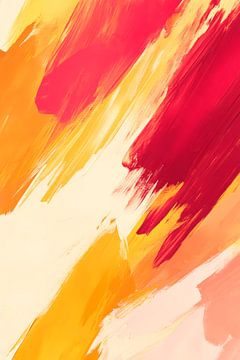 Fiery explosion of colour - abstract painting by Poster Art Shop