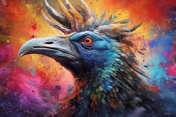 animal en multicolore sur Gelissen Artworks
