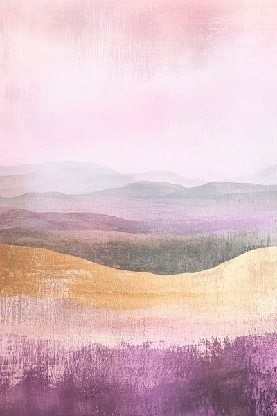 Douces collines aux tons pastel par Poster Art Shop