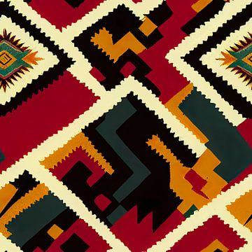 Abstract Navajo Aztec pattern #XX by Whale & Sons