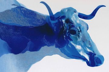 Abstract Cow Head and Horns