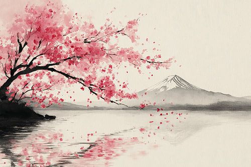 oosterse kunst landschap japan