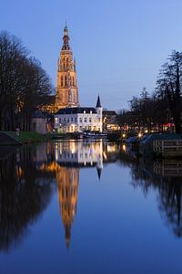 Breda Spanjaardsgat an einem hellen Winterabend