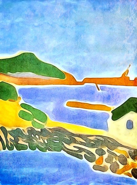 Maison au bord du lac par zam art