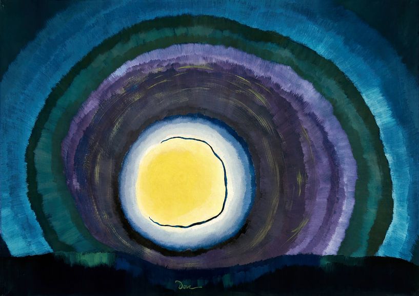 Sunrise III  by Arthur Garfield Dove. Yellow, purple, green and blue. by Dina Dankers