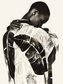 Contemporary art portret, in zwart-wit van Carla Van Iersel