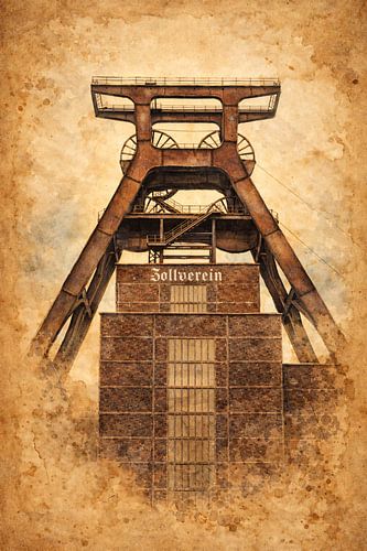 Zollverein-mijn van Gabi Siebenhühner