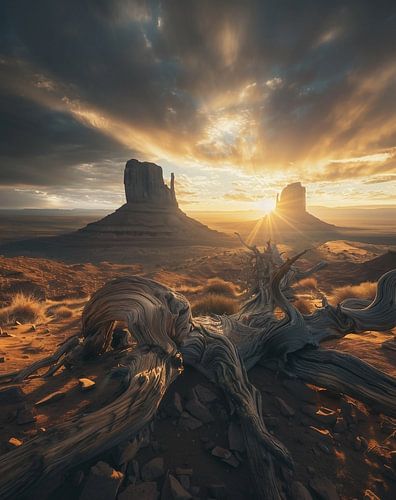 Sun kisses sandstone