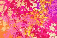 Pop van kleur. Abstracte kunst in goud, geel, roze en paars. van Dina Dankers thumbnail