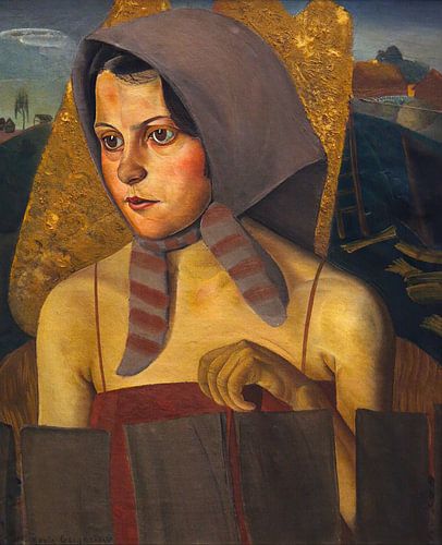 Boris Dmitrievich Grigoryev - Russian Peasant Girl (1924)
