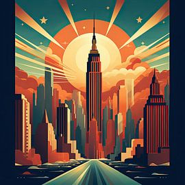 Art Deco New York Poster Print by Niklas Maximilian