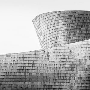 Guggenheim Museum, Bilbao in Schwarz und Weiß