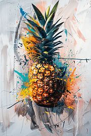 Pineapple in expressionist style by Poster Art Shop
