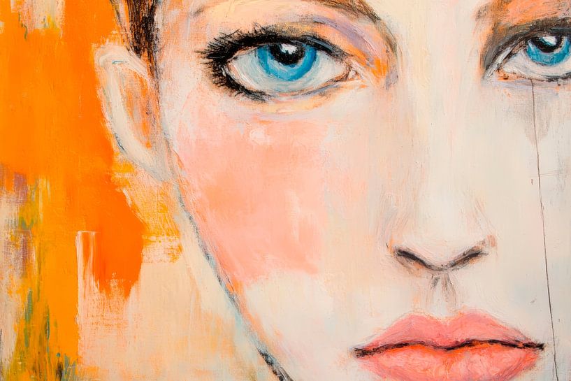 Faszinierendes Porträt mit blauen Augen von Poster Art Shop