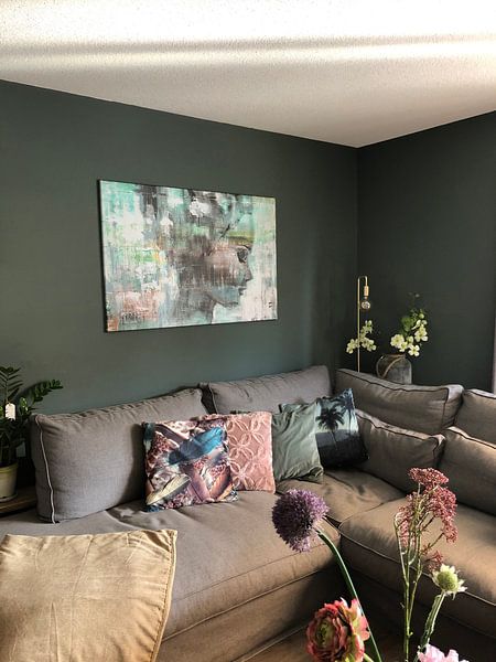 Klantfoto: Angie green van Atelier Paint-Ing, op canvas