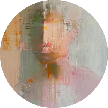 Modern abstract in pastelkleuren van Carla Van Iersel