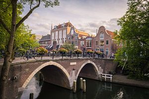 Coucher de soleil sur le vieux canal sur Max ter Burg Fotografie