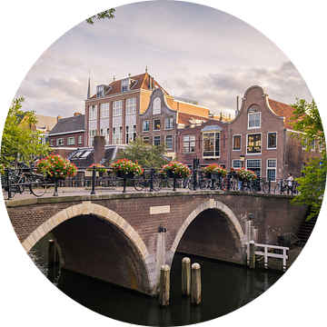 Zonsondergang aan de Oudegracht