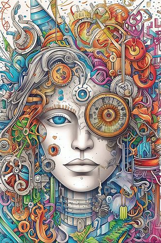 Das Malen des Wandteppichs der Reflexion