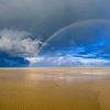 Regenbogen am Strand der Insel Texel in der Wattenmeerregion von Sjoerd van der Wal Fotografie