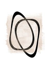 Interlocking Two AA | Minimalist Line Abstract by Menega Sabidussi