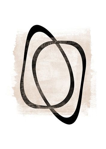 In elkaar grijpende Twee AA | Minimalistische Lijn Abstract