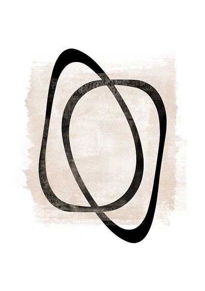 Interlocking Two AA | Minimalist Line Abstract by Menega Sabidussi