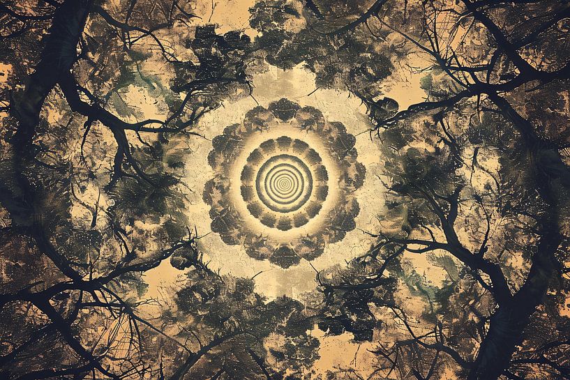 Tree spiral in kaleidoscope by Art & Soul Creations
