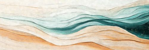 Organic Flow in Earth and Blue Tones