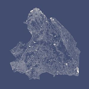 Eaux de Drenthe en bleu royal sur Maps Are Art
