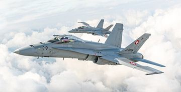F/A-18 Hornet Demo Team 2018 Zwitserse Luchtmacht. van Jaap van den Berg