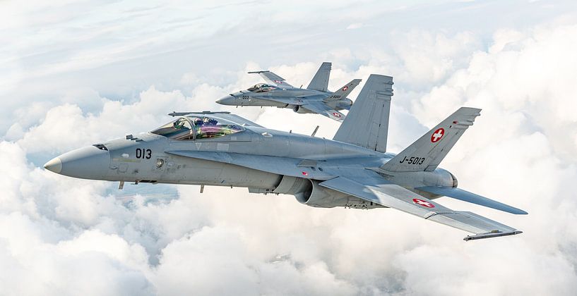 F/A-18 Hornet Demo Team 2018 Swiss Air Force. by Jaap van den Berg